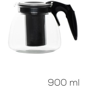 Resim Porsima 5415 Isıya Dayanıklı 900 Ml Süzgeçli Cam Demlik Çay-bitki Çayı Demliği Şeffaf 