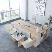 Resim Cruz 3'lü Ofis Takımı Model 8 Meşe Beyaz 