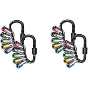 Resim Echo Chicly 2x Bit Tutucu Anahtarlık 20PCS 1/4 Hex Shank Etki Matkap Bit Anahtarlık Hızlı Değişim Bağlantı Tutucu Matkap Vidalı Adaptör (Yurt Dışından) 