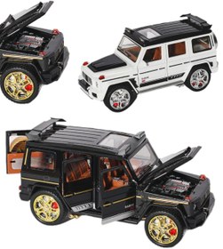 Resim BYCEGU 85997 SESLİ VE IŞIKLI ÇEK BIRAK DİE CAST KAPILARI BAGAJI AÇILAN OYUNCAK METAL JEEP MODEL ARABA 