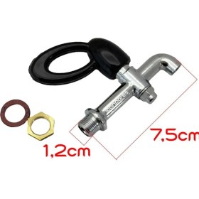 Resim Parmis Arçelik Uyumlu K3285C Semaver Musluğu Siyah 