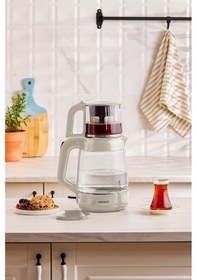 Resim Karaca Glass Tea Xl 2 In 1 Cam Su Isıtıcı & Çay Makinesi 