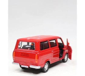 Resim Berattoys Sesli Işıklı Metal Çiçek Abbas Minibüs 1,36 Ölçek Çek Bırak Oyuncak Metal Araba Model Araç 