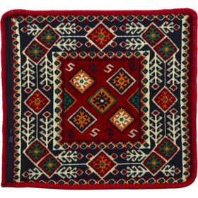 Resim HitDukkan Dekoratif Otantik Çift Taraflı Fermuarlı Kilim Şark Köşesi Minder Kılıfı (40cmx41cm) 