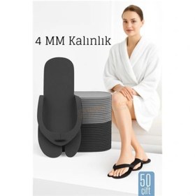 Resim CANSA 4 MM Kalın Tek Kullanımlık Spa Otel Pedikür Terliği 50 Çift 