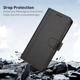 Resim JZ Xiaomi Poco X8 Pro Max için 9 Kart Yuvalı ve Fotoğraf Pencereli Cüzdan Kılıf, Birinci Sınıf Deri Kapaklı Kılıf, Kickstand Çapraz Askılı Telefon Cüzdanı ve Ayarlanabilir Kordon ve Bileklik - Siyah 