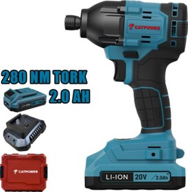 Resim CatpowerCAT4222 Akülü Kömürsüz Takım Çantalı Torklu Vidalama 