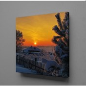 Resim Karlı Bir Gün Doğumu Kanvas Tablo 