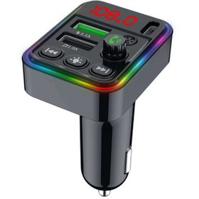Resim WASHA Rgb Işıklı PD 18 + QC 3.1A Şarj Bluetooth 5.1V Fm Transmitter 