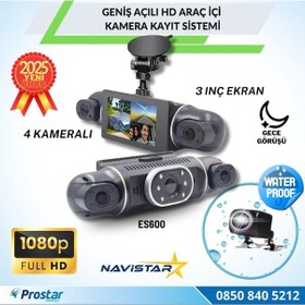 Resim 4 Kameralı 1080p Wıfı, Gps Geniş Açılı Dashcam Araç İçi Kamera Kayıt Sistemi 3 İnç Full Hd 