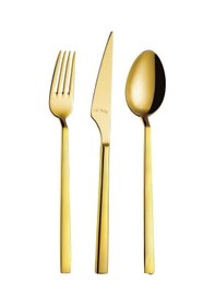 Resim Aryıldız Vogue Gold Pvd 24 Parça Çatal Kaşık Bıçak Takımı Altın 