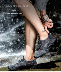Resim Luckydog 2025 Yeni Erkek Outdoor Su Ayakkabısı Siyah-siyah, Dayanıklı Design Siyah 