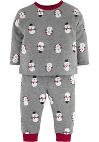 Resim Genel Markalar Unixes Kardan Adam %100 Pamuk Yılbaşı Çocuk Pijama Takımı 