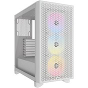 Resim Corsair CC-9011256-WW iCUE 3000D 3xAR120 RGB AIRFLOW Temperli Cam Mid-Tower Beyaz Gaming Kasa 