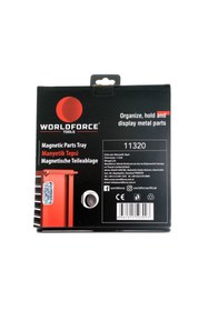 Resim Worldforce 290x270mm Manyetik Alet Tutucu Paslanmaz Tepsi 