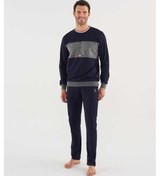 Resim U.s Polo Assn 18616 Erkek Antrasit Melanj Pijama Takım 001 