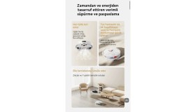 Resim Xiaomi Halı, Parke Veya Sert Zemin 5000PA Wifi ve Sesli Kontrol Özellikli Akıllı Robot Süpürge S20 