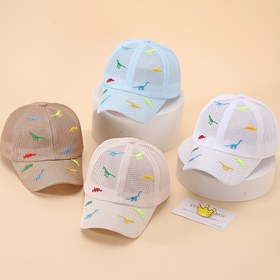 Resim Gençler için Nefes Alabilir Fileli Dinozor Nakışlı Beyzbol Şapkası - Ayarlanabilir Snapback, Polyester, Elde Yıkanabilir - İlkbahar/Yaz Günlük Giyim & Doğum Günü Partileri için İdeal, Dinozor Oyuncakları 
