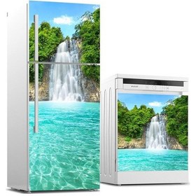 Resim Buzdolabı Ve Bulaşık Makinası Beyaz Eşya Sticker Kaplama Şelale (498530868) 