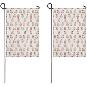 Resim Noel Desenli 2 Li Bahçe Bayrağı Seti, Çift Taraflı 12x60 İnç Açık Alan İçin 12+ 