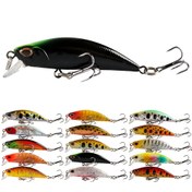 Resim 15 Parça Mini Minnow Crankbait Yapay Yem Seti - Levrek ve Turna Balığı için Batma Yemi 