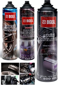 Resim PROXCLEAN Combo 3Lü Oto Bakım Pro Sprey Setiyle Komple Araç Bakımı Lastik, Susuz Motor,Trim Parlatıcı Takım 