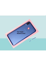 Resim Tkgz - Samsung Galaxy Uyumlu M20 Full Kasa Arka Kapak Batarya Kapağı - Mavi Çok Renkli 