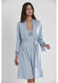 Resim Pierre Cardin 5040 6'lı Modal Gecelik Sabahlık Çeyiz Seti Mist Mist 