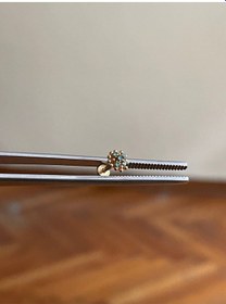 Resim 316 L Cerrahi Çelik Dudak Piercing Kıkırdak Helix Tragus Conch Zirkon Taşlı Kasımpatı Piercing Mavi 