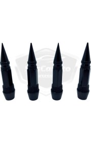 Resim Sivri Sibop Kapağı Mermi Sibop Kapağı Araba Motosiklet Bisiklet Metal 4 Lü Set Siyah 