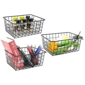 Resim 3 Adet Dolap İçi Organizer Banyo Mutfak Oyuncak Makyaj Sepeti 