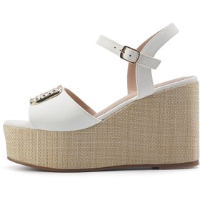 Resim Nine West MONNI 5FX Beyaz Kadın Dolgu Topuk Sandalet 