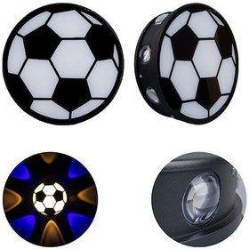Resim Ayt Powermaster Duvar Aplik Gün Işığı Mavi Futbol Topu Dekorlu Dekoratif Gece Lambası Led Aydınlatma 16x5 Cm Alüminyum 