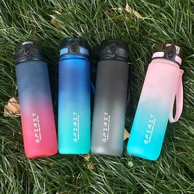 Resim Tek Paket, Yeni 500ml/750ml/1000ml Büyük Kapasiteli Buzlu Gradyan Su Şişesi, Taşıma Askılı Yüksek Stil Plastik Spor Su Bardağı 