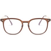 Resim Angel Eyes Kahverengi Altın Saplı Mavi Işık Korumalı Unisex Bilgisayar Gözlüğü 