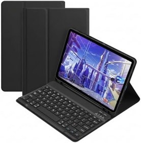 Resim Microcase Honor Pad X9A Tablet Uyumlu Bluetooth Klavyeli Standlı Kılıf Siyah - BKK4 