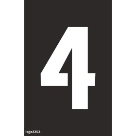 Resim İsg Tabelam 16x25cm/kompozit/4 Rakamı Boyama Şablonu (Set1) 
