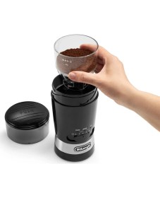 Resim DeLonghi KG210 Kahve Öğütücü Çelik Bıçaklı ve Kullanıcı Dostu Tasarım 250/130/110 mm 