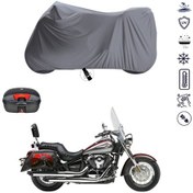 Resim Kawasaki VN 900 Arka Çanta Uyumlu Motosiklet Branda Su Geçirmez Motor Branda 