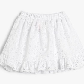 Resim Kız Bebek Etek Fistolu Fırfırlı Beli Lastikli Pamuklu 
