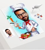 Resim Bk Gift Kişiye Özel Bay Chef Karikatür 240 Parça A3 Puzzle - 1 