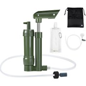 Resim Jeemson Taşra Acil Su Arıtıcı, 0.01 Mikron Filtreleme, 3 Aşamalı Sistem, 4000l Kapasite, 500ml Suluk Ve Taşıma Çantası İle Yeşil 