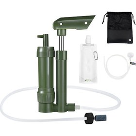 Resim Jeemson Taşra Acil Su Arıtıcı, 0.01 Mikron Filtreleme, 3 Aşamalı Sistem, 4000l Kapasite, 500ml Suluk Ve Taşıma Çantası İle Yeşil 