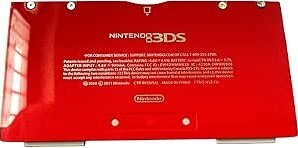 Resim Valley Of The Sun Orijinal Kırmızı Renk 3DS Alt Ekstra Konut Kabuk Pil Arka Kapak Plakası Değiştirme, Nintendo 3DS El Konsolları için uyumlu, DIY ABD Edition Alt Arka Ön Kapak Kapak Plakası 