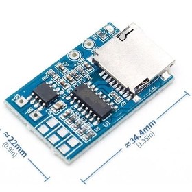 Resim Gpd2846a Mp3 Ses Çalma Modülü Micro Sd Hafıza Kartı 4ohm 2w Amfi 3 Buton Kontrol Ürün 