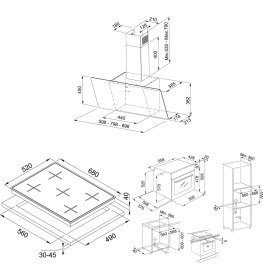 Resim Franke Fpj 915 V Bk A /900 Davlumbaz Fhns 705 4g Tc Bk C Ocak Fsl 82 H Xs Fırın Siyah/inox Ankastre Set 