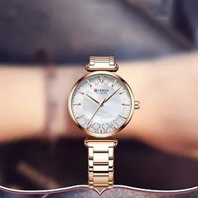 Resim kadın quartz saat klasik kadın moda kol saati 3ATM su geçirmez paslanmaz çelik bant ile günlük ve iş için 