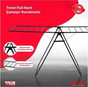 Resim UltraNova Trend Full-hard Borulu Çamaşır Kurutmalık, Metal, Antrasit Gri, Dayanıklı ve Ekonomik 