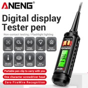 Resim ANENG B16 Akıllı Dijital Ölçüm Kalemi, Temassız Gerilim Test Cihazı 12V-300V, LCD Arka Işık ve El Feneri ile NCV Probing Metre, AAA Pil ile Çalışır - Piller Dahil Değildir 