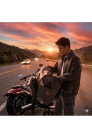 Resim Missidea Shadow Rider LED Işıklı Sırt Çantası Motorcu Çantası Büyük Boy 